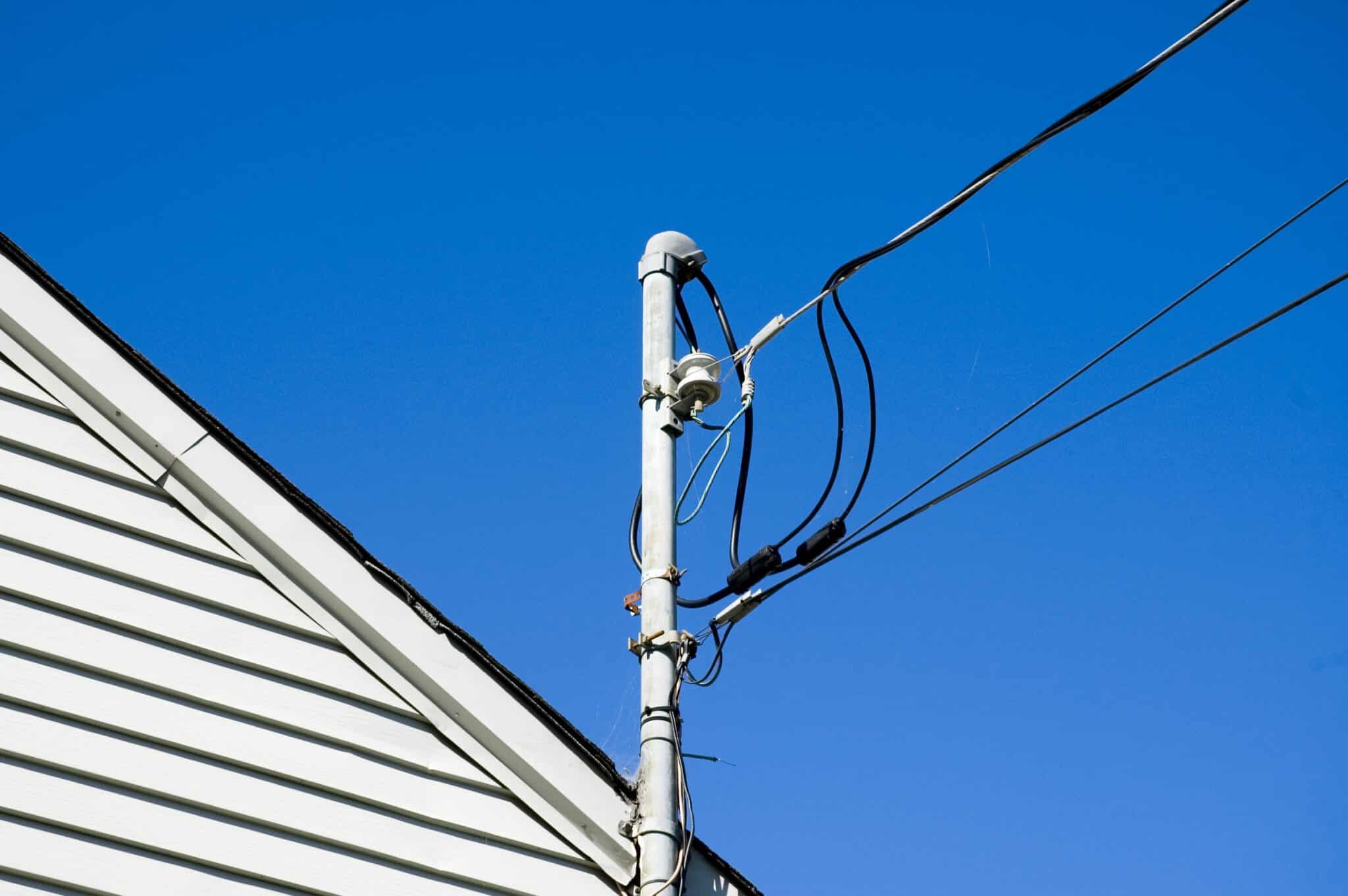 Service mast repair.